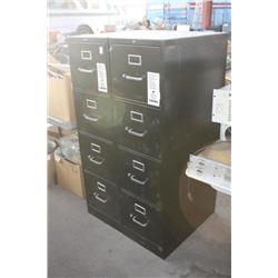 Lot of 2 Four Drawer ile Cabinets