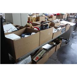 Table lot of miscellaneous household items