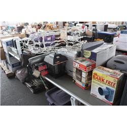 Table lot of miscellaneous household items