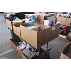 Table lot of miscellaneous household items