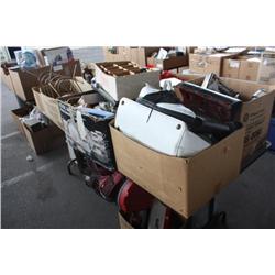 Table lot of miscellaneous household items