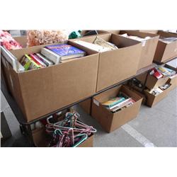 Table lot of miscellaneous household items