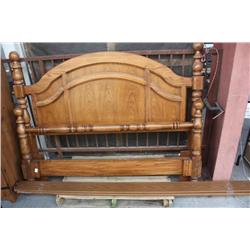Wooden Bed Frame and Headboard