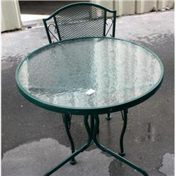 Small Green Patio Table w/Matching chair
