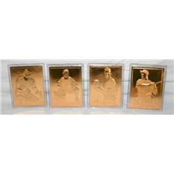 Lot of 4-- 22 K Gold Baseball Cards