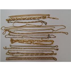 Lot Of Gold Plated Necklaces