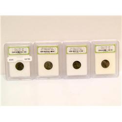 Lot Of 4 1943 Steel Cents