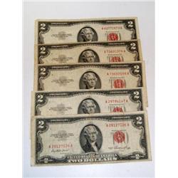 $2 Dollar US Notes Red Seal (Times the Money)