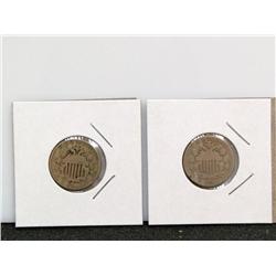 1867-68 Shield Nickels (Times the Money)