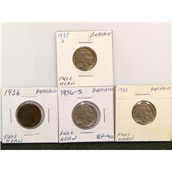 Full Horn Buffalo Nickels (Times the Money)