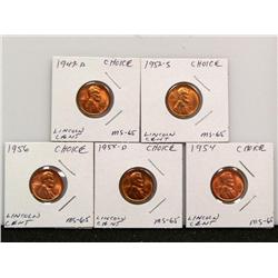 Lincoln Cents MS65 (Times the Money)