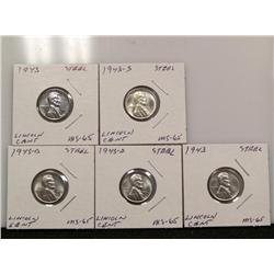1943 MS65 Steel Pennies