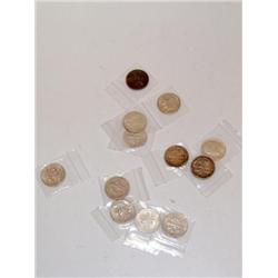 Lot Of 12 Silver Dimes