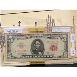 $5 SGS 1963 AU US Note