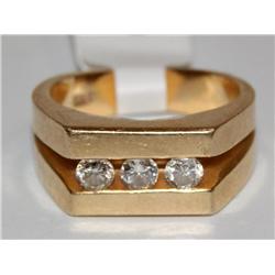 3 Diamonds Heavy Design Wedding Ring
