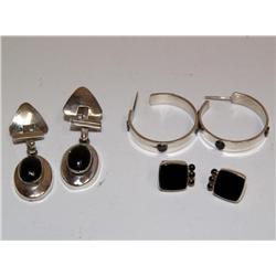 3 Pair Sterling Earring Sets