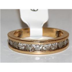 11 Diamonds Hand Made Men's Wedding Band