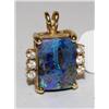 Image 1 : AAA Australian Black Opal & Diamonds Ladies Pendan