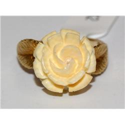 Ivory Rose Design Hand Made Ladies Ring
