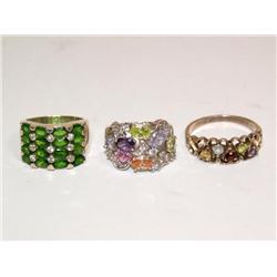 Sterling Rings With Gemstones (Times the Money)