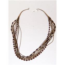 Vintage Liquid Sterling Silver Necklave W/Amethyst