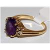 Image 2 : 1.00Ctw AAA Amethyst Oval & Diamonds Ladies Ring