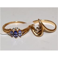 Diamonds Solitaire Ring & Tanzanite Ladies Ring