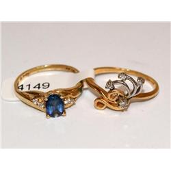 Diamonds Cluster Ring & Tanzanite Ladies Ring