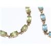 Image 2 : AAA Blue Topaz & Peridot Ladies Bracelet