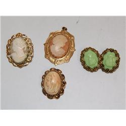 Cameo Brooch, Cameo Earrings & Cameo pendant