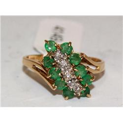 AAA Columbian Emerald & Diamonds Cocktail Ladies R