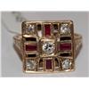 Image 1 : AAA Burmese Ruby & Diamonds Vintage Ladies Ring