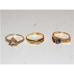 Diamond Cross Ring, Tanzanite Ring & Diamond Heart