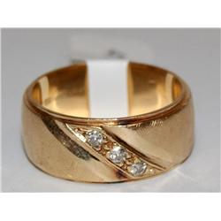 Diamonds Hnd Engrave Florentine Heavy Wedding Band