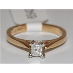 Diamond Solitaire Princess Cut Ladies Ring