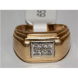 6 Diamonds Cluster Design Hand Made Ring