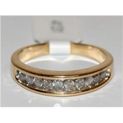 10K Gold Wedding Band With 1ctw Diamonds