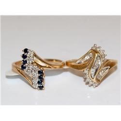 Diamonds, Sapphire Cluster Ladies Ring