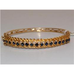 AAA Cashmere Sapphire Engrave Rope Design Bracelet