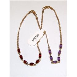 AAA Amethyst & Garnet Ladies Bracelet