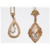 Image 2 : 10K Gold Necklaces With Cameo & Opal Pendants