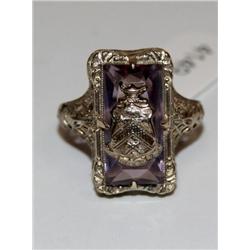 AAA Amethyst & Vintage Filigree Ladies Ring