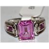 Image 1 : AAA Pink Sapphire & Diamonds Ladies Ring