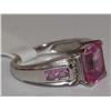 Image 2 : AAA Pink Sapphire & Diamonds Ladies Ring