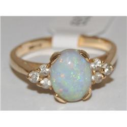AAA Australian Opal & Diamonds Ladies Ring