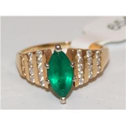 AAA Colombian Emeralds & Diamonds Ladies Ring