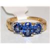 Image 1 : AAA Tanzanite & Diamonds Cluster Ladies Ring