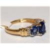 Image 2 : AAA Tanzanite & Diamonds Cluster Ladies Ring