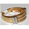 Image 2 : Diamonds Baguettes Two Tone Hand Made Wedding Band