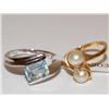 Image 1 : AAA Aquamarine Ring & White Pearl Ladies Ring